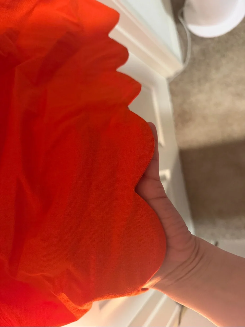 Kate Spade x Target Bright Orange Sleeveless Scallop Hem Shift Dress